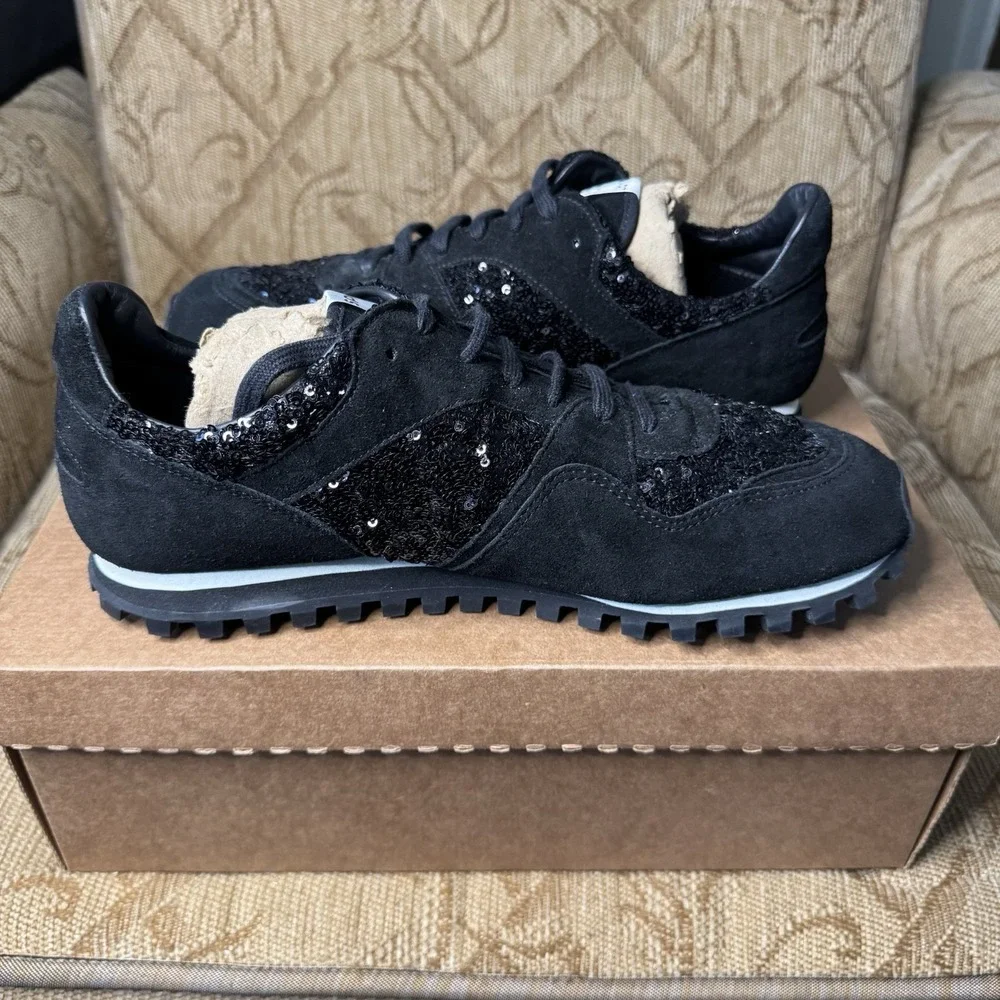 COMME des GARCONS SPALWART Sequin‎ Suede Sneakers Size 42 (K-123527) Very Nice!